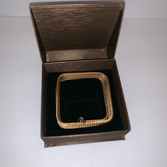 Alor Gold Color Steel Diamond Stacked Bracelet - Picture 2 of 3